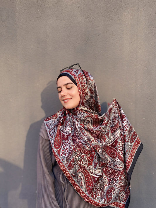 Ebruli Etnik Desen Şal 4380