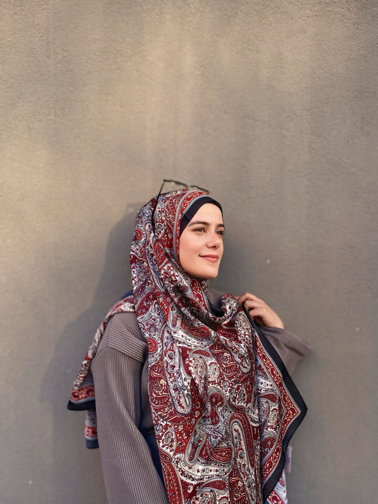 Ebruli Etnik Desen Şal 4380