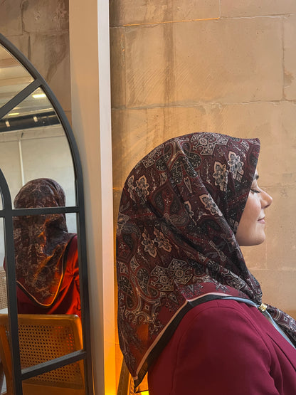 Maviipek etnik desen soft eşarp