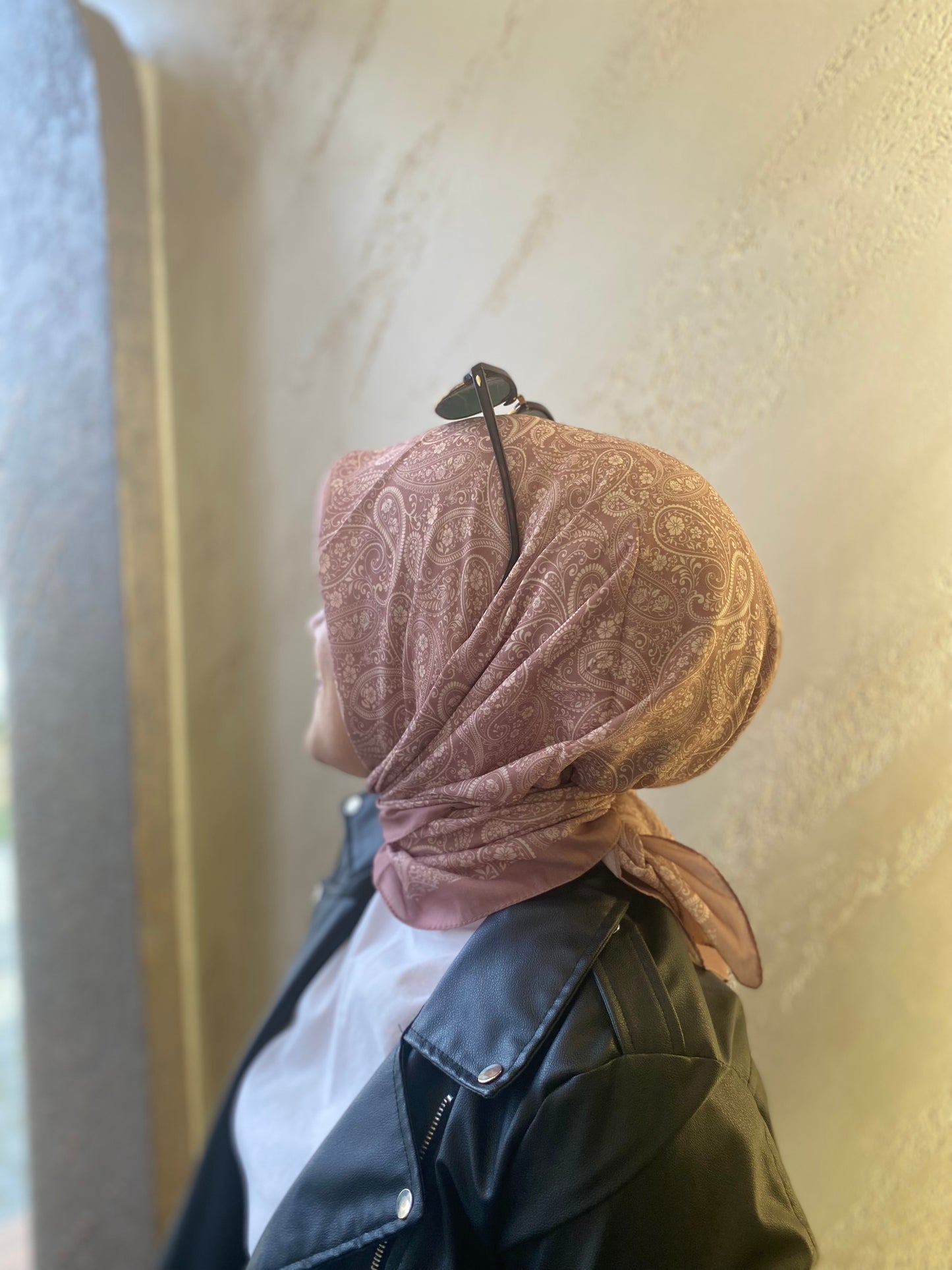 Mavi İpek eşarp 2221