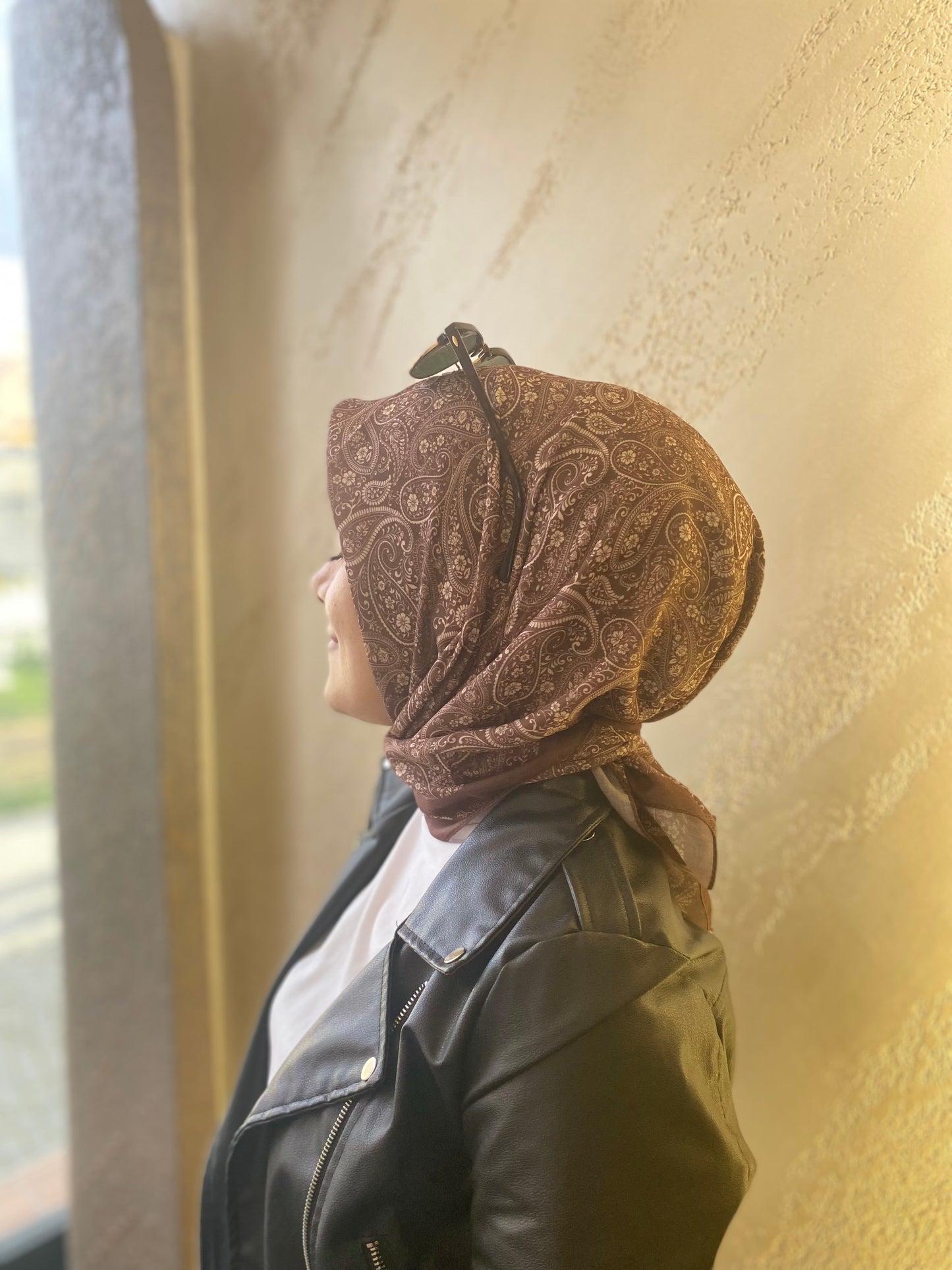 Mavi İpek eşarp 2221