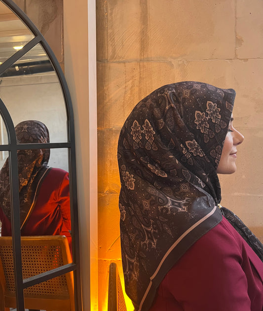 Maviipek etnik desen soft eşarp