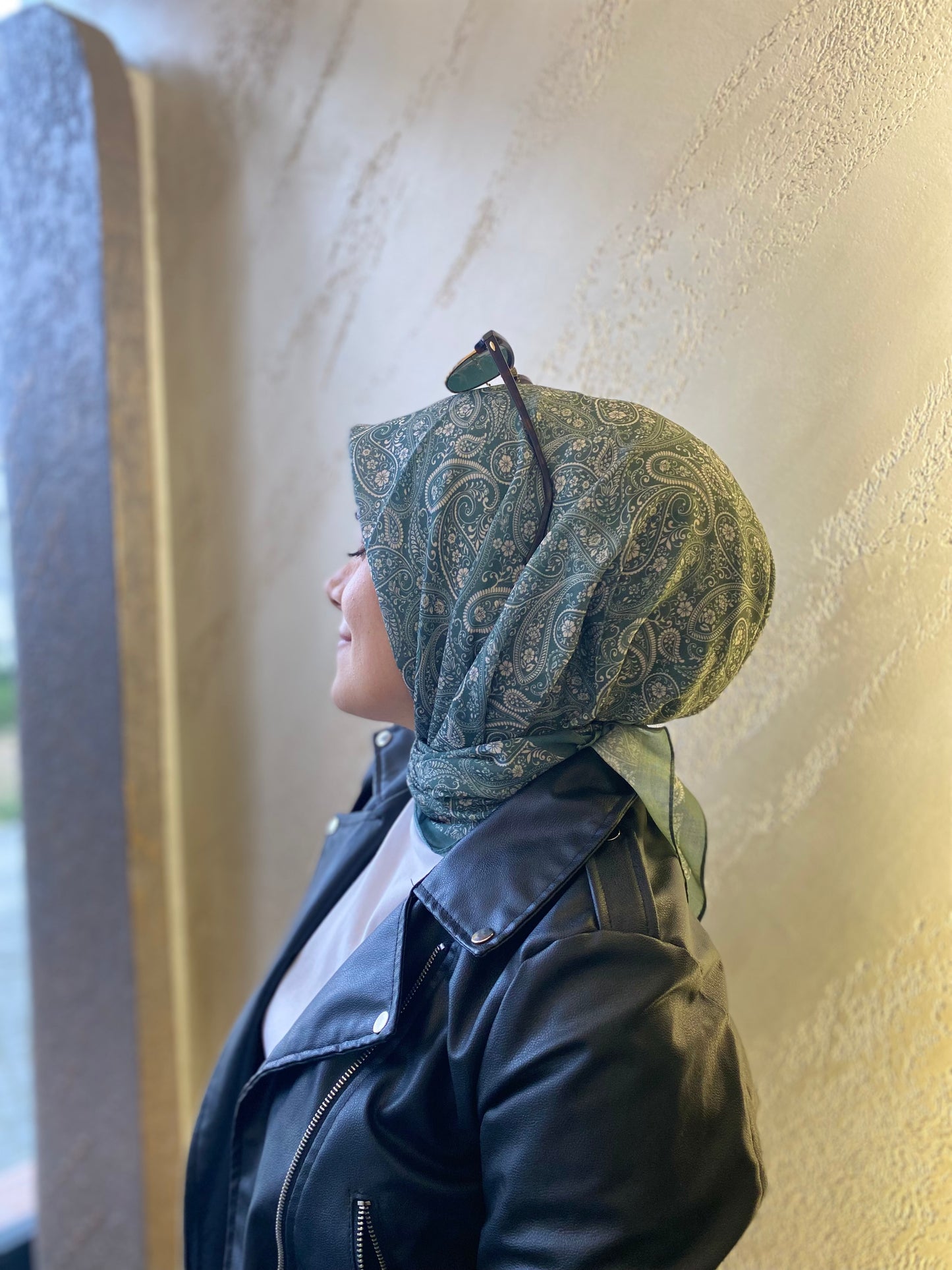 Mavi İpek eşarp 2221